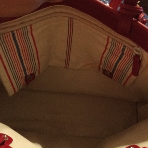 Lauren Ralph Lauren Striped Canvas Purse - Picture 4 of 6